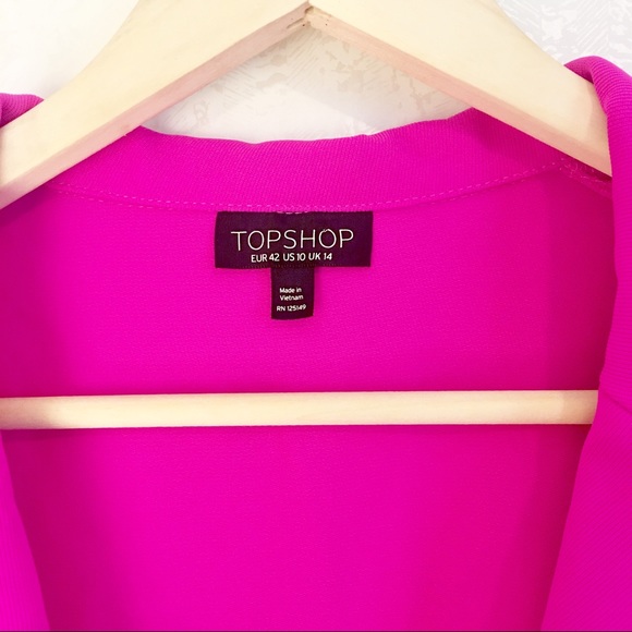 Topshop Buttoned Notch Collar Blazer - Picture 2 of 4